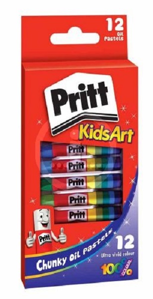 PRITT OIL PASTEL PACK 12= 1048061