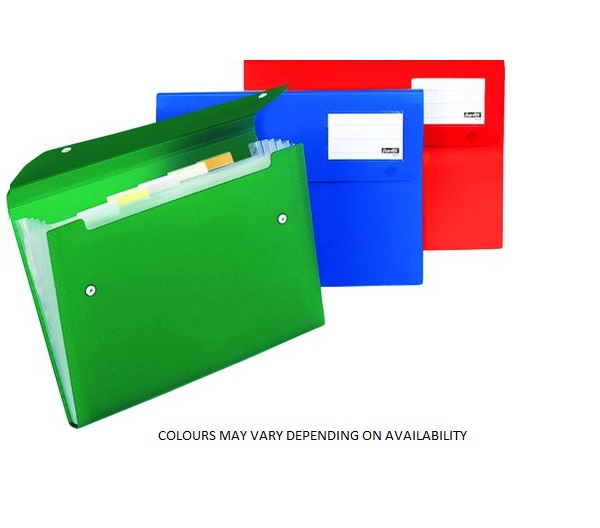 FILE EXPANDING PP A4 CLEAR WITH INDEX TABS