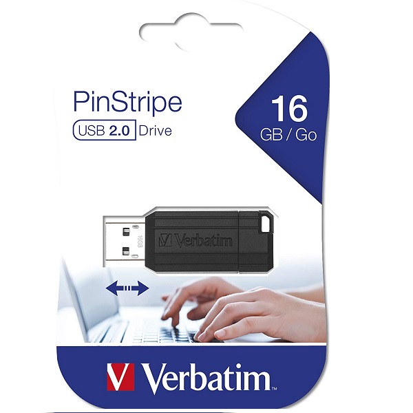FLASH DRIVE 16GB BLACK V49063 VERBATIM