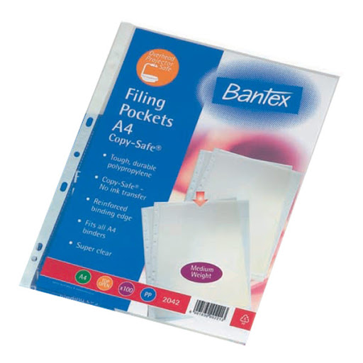 FILING POCKETS BANTEX   B2042 PACK OF  100