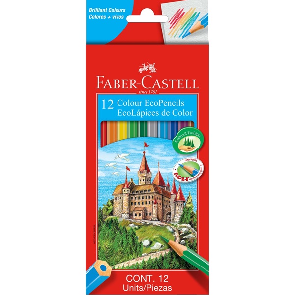 COLOURED PENCILS 12  FABER CASTEL