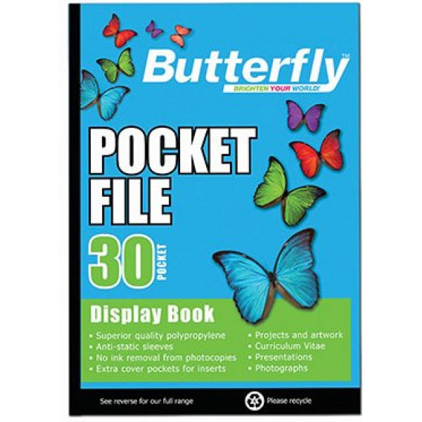 DISPLAY BOOK BUTTERFLY  30  X 2 SETS