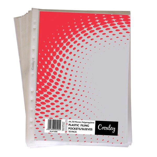FILING POCKETS PLA5009 A4 100 MIC 50'S CROXLEY