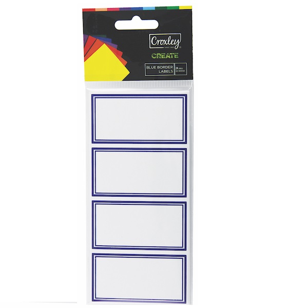 BOOK LABELS BLUE BORDER CRX 24'S LBP3104