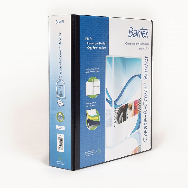 FILE BANTEX CREATE A COVER B1498-10 70MM BLACK