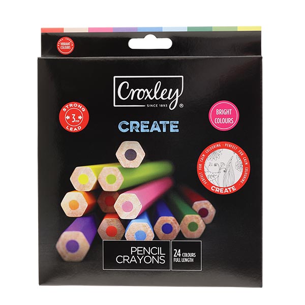 CRAYON PENCIL CRX F/LENGTH 24'S ASS PCL660