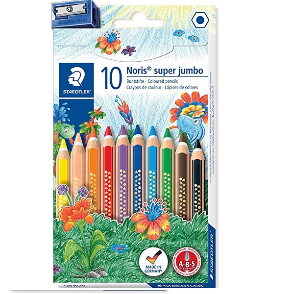COLOUR PENCIL STAEDTLER JUMBO+SHAR 178-S BK PKT-10