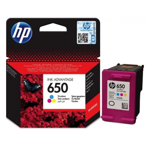 INK CARTRIDGE HP 650 COLOUR: CZ102AE