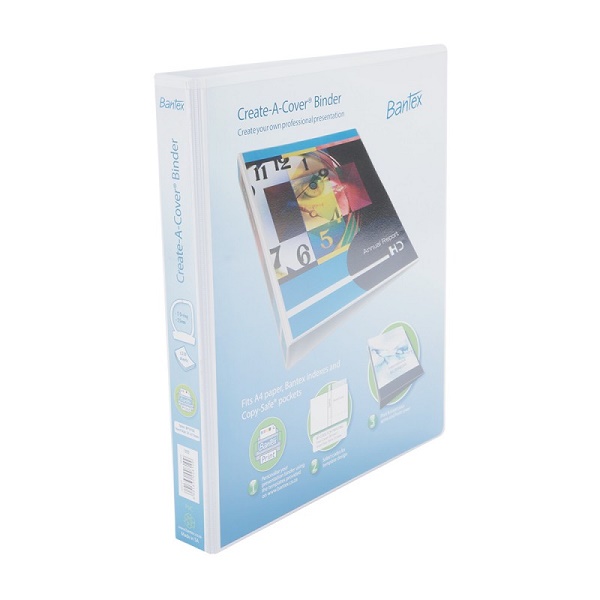 FILE CREATE-A-COVER WHITE T 2D 25MM B1222-07