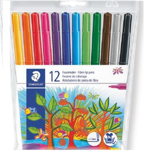 FELT TIP PEN, NORRIS, 12 PS WALLET STAEDTLER