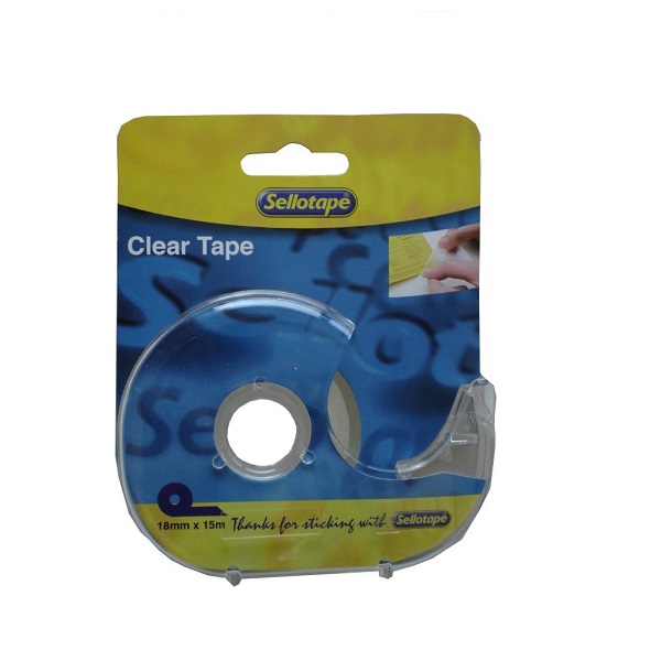SELLOTAPE CLEAR & DISP 18X15 TPV8450