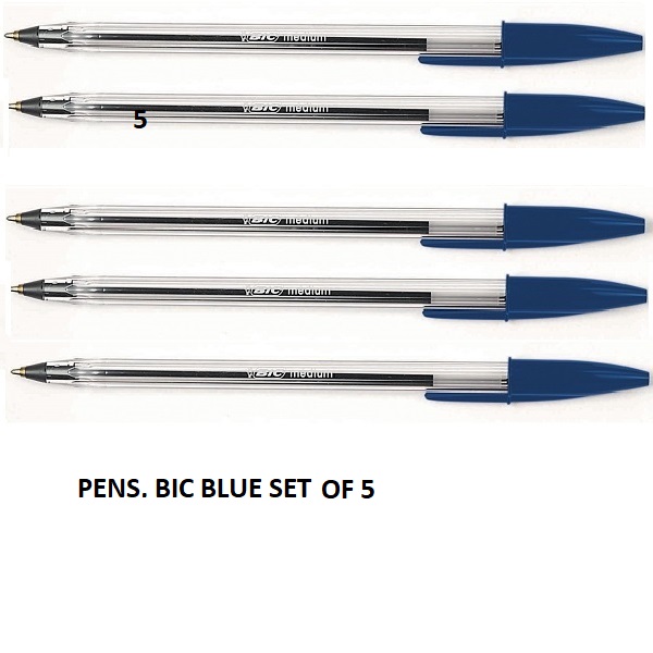 PENS BIC CRISTAL BLUE SET OF 5