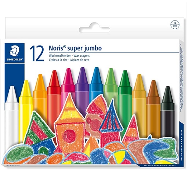 CRAYON WAX NORIS CLUB  STAEDTLER, 12 COLOURS