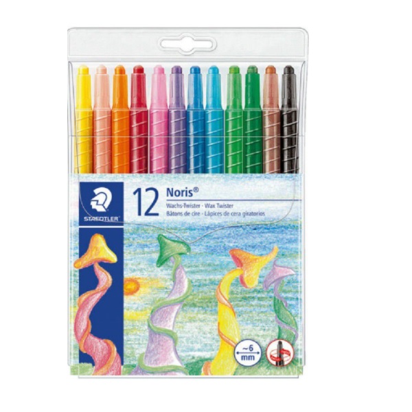 CRAYON WAX TWISTER NORIS STAEDTLER, 12 COLOURS