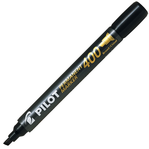 MARKER PILOT SCA-400 BLACK PERM CHISEL
