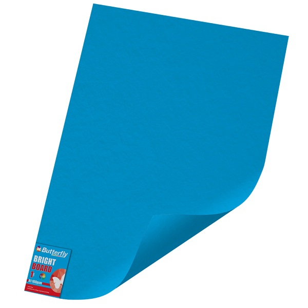 PAPER BOARD A1 BRIGHT BLUE BRD234 160GSM B/FLY-WRA