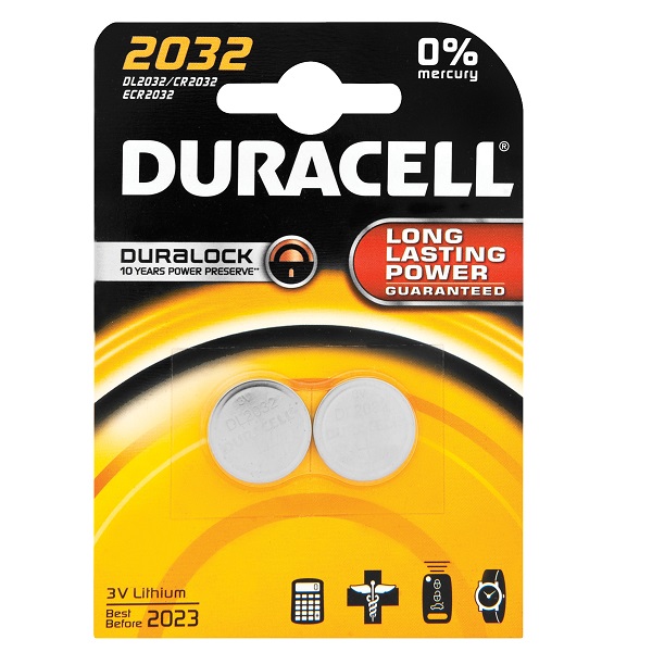 BATTERIES DURACELL 3V LITHEUM CR2025- PACK 2