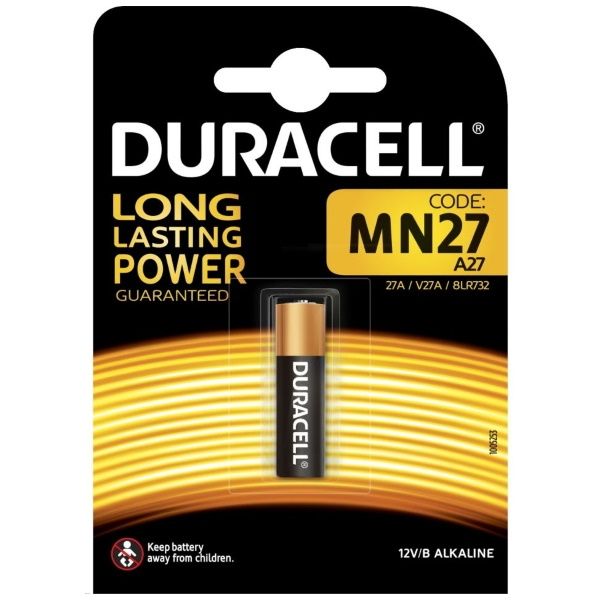 BATTERIES DURACELL ALKALINE MN27 1'S