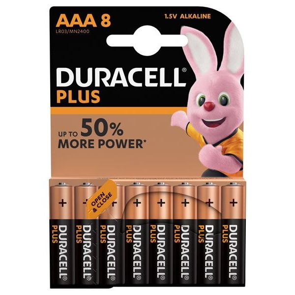 BATTERIES DURACELL ULTRA AAA SLIM PEN LIGHT PACK-8