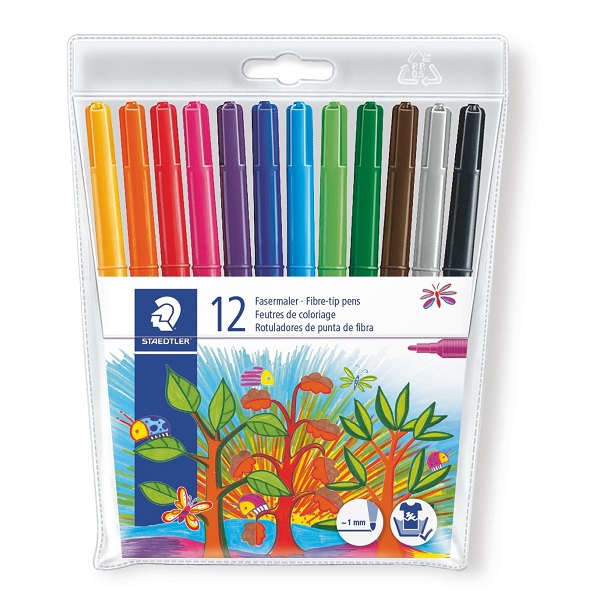MARKER FIBRE TIP STAEDTLER 12PC - 325 WP12 03