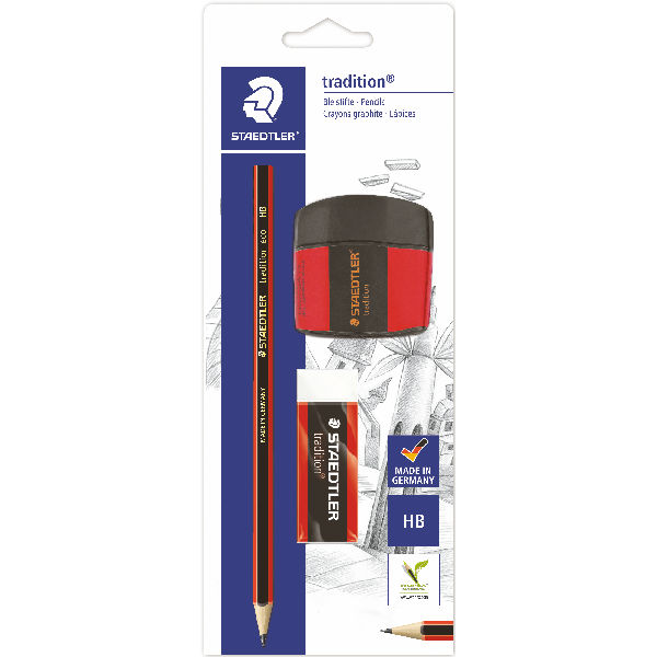 PENCIL SET TRADITIONAL STAEDTLER +ERASER+SHARPNER