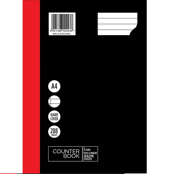 HARD COVER BOOK COUNTER  BOOK A4 288PG JD162