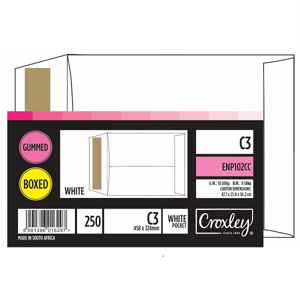ENVELOPE C3 WHITE JD102CC BOX 250