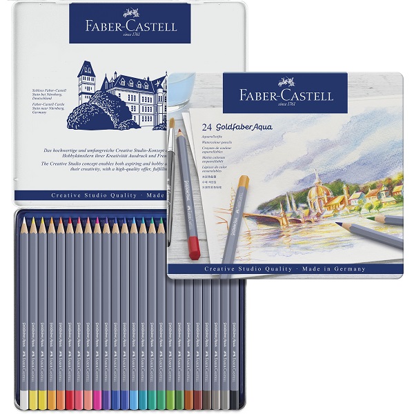 COLOUR  PENCIL FABER CASTELL 24 FULL AQUARELLE
