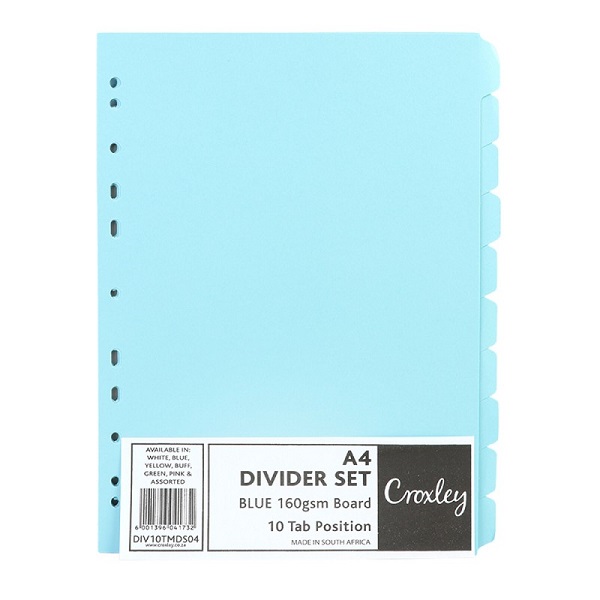 FILE DIVIDER 10 DIV BOARD ASS 6050-00 BANTEX