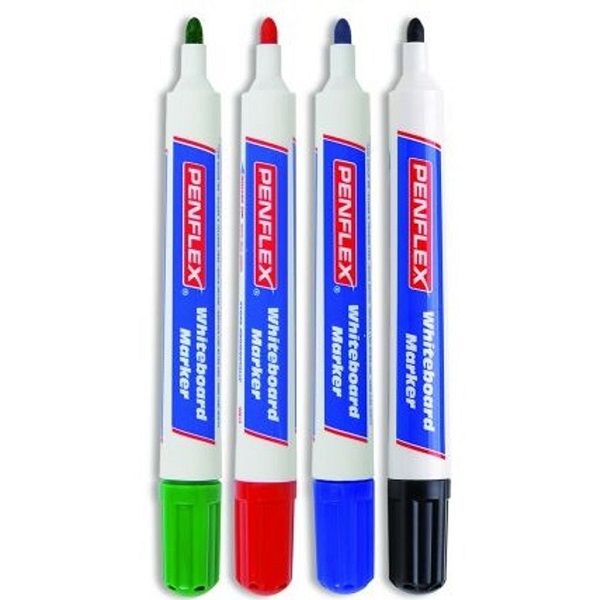 MARKER, WHITEBOARD PENFLEX ASS 4 PK