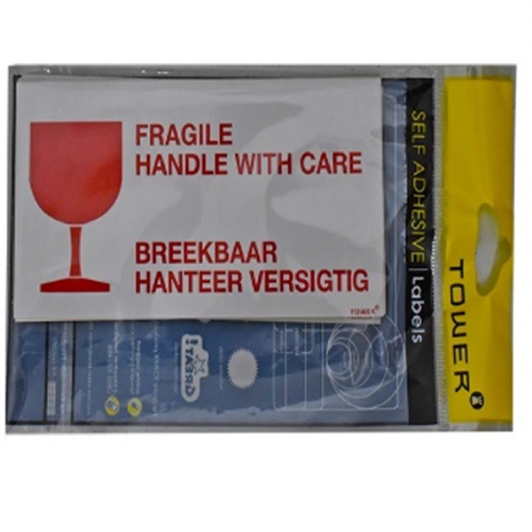 Label, Fragile (white) 70x150mm